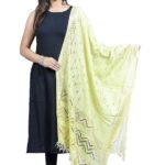 DIAMO Women's Woven Banarasi Silk Zari Dupatta/Chunni